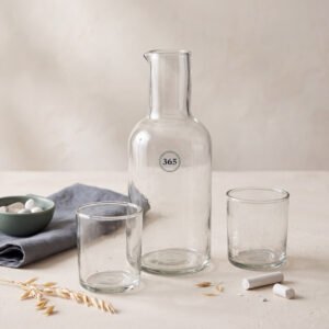 Glass Carafe and Tumblers